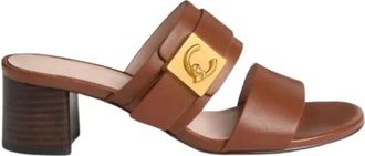 Coccinelle Schoenen, Dames, Bruin, 39 EU, Leer, C-Me Lock Heeled Mule