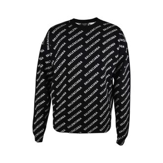 Balenciaga Heren, Truien, Zwart, Maat: XS Katoen