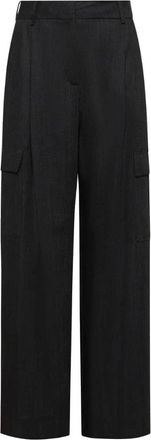 Marella Broeken, Dames, Zwart, M, Wol, Assunta Cargo Broek
