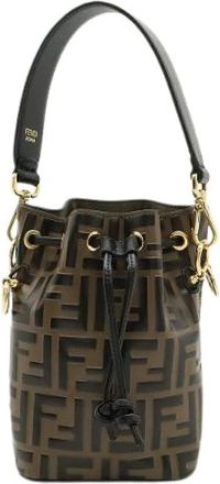 Fendi Pre-owned Bucket Bags, female, Brown, Size: ONE SIZE Pre-owned Leather Bucket Bag