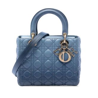 Dior Pre-owned Dior Medium Ombre Lambskin Cannage Lady Dior Ladies UKMEPVEK0EQRJXEE