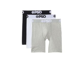 PSD Neutrals Solid Cotton 3-Pack Mens Underwear : 2XL, Cotton/Microfiber/Spandex