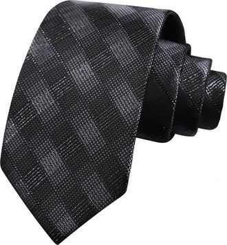 Alizeal Mens 8cm Plaid Formal Necktie Classic Stripe Patterned Business Party Wedding Daily Office Wear Tie, 13