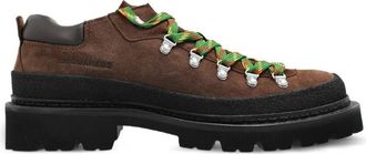 Dsquared2 Lace Up Shoe With Green Laces Trekking Lace Up
