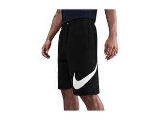 Nike Club Fleece Shorts Mens Workout Black/Black/White : LG