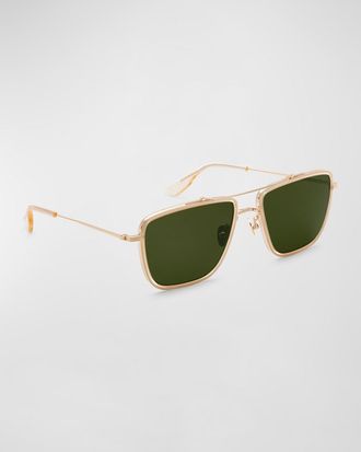Krewe Vail Polarized Titanium Aviator Sunglasses