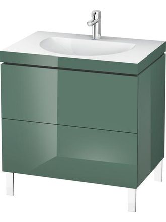 Duravit Lavabo Para Muebles Duravit L-cube C-bonded Con Base, Colgado En La Pared, 120x48 Cm, 1 Extra&iacute;ble, Sin Rebosadero, 3 Agujeros Para Grifos, Color: Jade