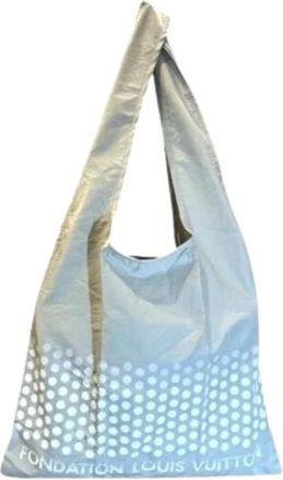 Louis Vuitton Pre-owned Tote Bags, male, Gray, Size: ONE SIZE Pre-owned Fondation Polyester Shopping Bag