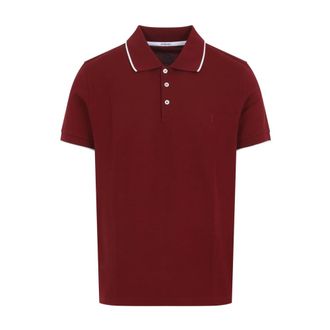 Saint Laurent Polo Shirts, male, Brown, Size: XL Cassandre Polo
