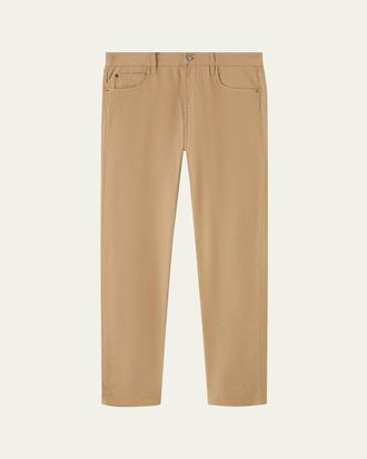 Loro Piana Mens Quarona Linen and Cotton Straight-Leg Jeans