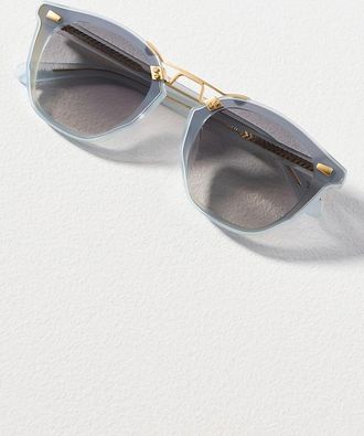 Krewe Beau Nylon Mirrored Circle Sunglasses