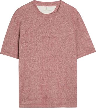 Brunello Cucinelli Linen and Cotton-blend T-shirt - Coral - XL