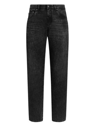 Dolce & Gabbana Cotton Jeans With Logo Appliqué