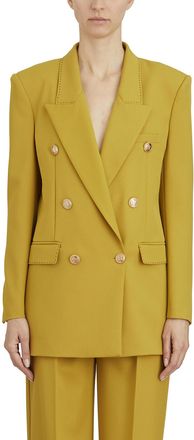 Elisabetta Franchi Womens Cool Wool Jacket - Sage Green - Size EU 38 (Womens)