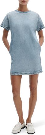 Rag & Bone rb Miramar Kelly Cotton Faux Denim T-Shirt Dress in Seaside at Nordstrom, Size Xx-Small