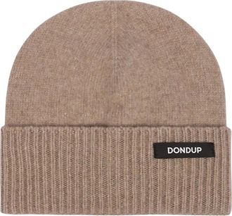 Dondup Gorro de cachemira de punto canal&eacute; - Accessories - Hombre - Beige - ONE SIZE