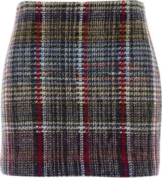 Missoni Multicolor Plaid Above Knee Skirt