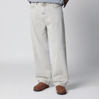 Carhartt Work in Progress Landon stone-washed denim pants in white