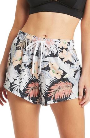 Sea Level Australia Calypso Cover-Up Shorts in Charcoal at Nordstrom, Size Medium