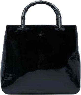 Gucci Pre-owned Bamboo Top Handle Tote - Dames - Vintage Shopper - Zwart - ONE Size - Leer - Vintage