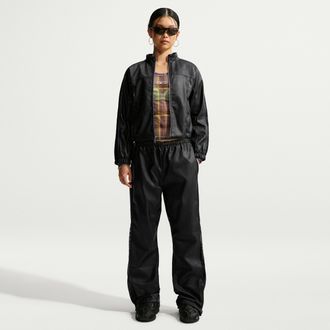 Nike Womens Nike Sportswear Faux-Leather Track Pants in Black | IM8493-010