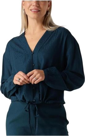 Another Label Overhemden, Dames, Blauw, S, Chavelly Blouse