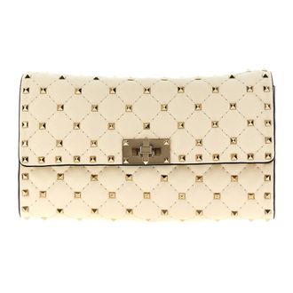 Valentino Garavani Rockstud Spike Quilted Nappa Shoulder Bag - female - Valentino Garavani - Shoulder Bags - White - ONE SIZE - Bags