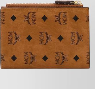 MCM printed canvas cardholder