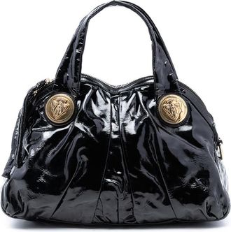 Gucci Pre-owned Gucci Large Patent Hysteria Satchel Ladies 197019 204991