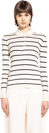Max Mara Striped Cashmere Silk Polo