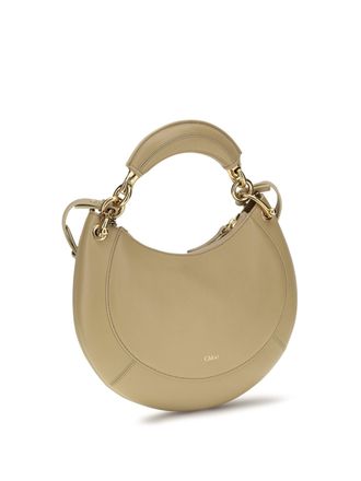 Chlo&eacute; Womens Marcie Shoulder Bag Dusty Beige Calf Leather Bos Taurus