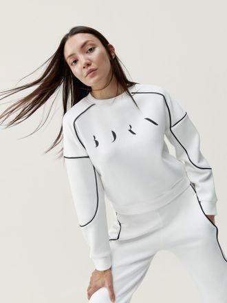 Born Living Yoga Sweatshirts Agda Off White/Black
