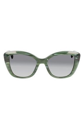 Longchamp Roseau 54mm Butterfly Sunglasses in Green Malachite at Nordstrom Rack