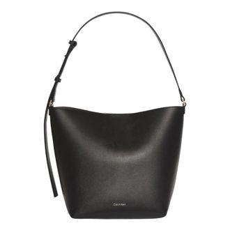 Calvin Klein Bolso Cubo con Logo Met&aacute;lico - Bags - Mujer - Negro - ONE SIZE