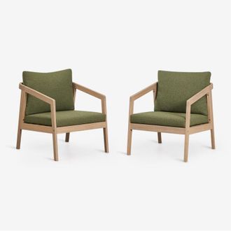 Sklum Pack De 2 Sillones En Madera De Acacia Kaela Sklum