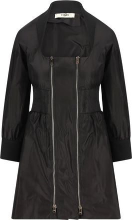 Fendi Abito corto con zip - Nero