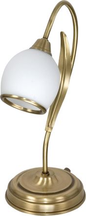OEM L&aacute;mpara De Mesa Patina, Pantalla Blanca, Markos Blanco 116b