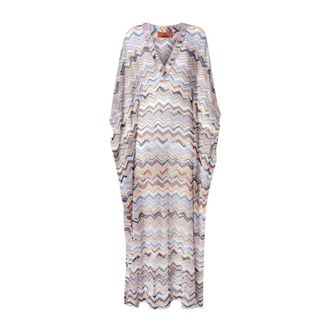 Missoni Beachwear, female, Multicolor, S, Zig Zag Beach Dress Cover Up