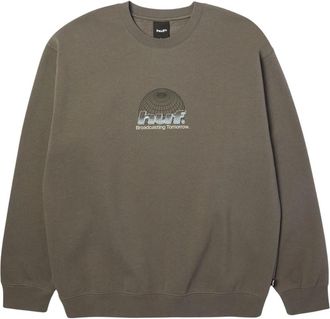HUF Worldwide Network Crew - Heren - Sweatshirts - Bruin - L - Katoen - Hoodies & sweatvesten