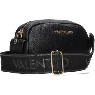 Valentino Tassen, Dames, Zwart, ONE Size, Leer, Blossom Camera Tas Zwart Leerlook