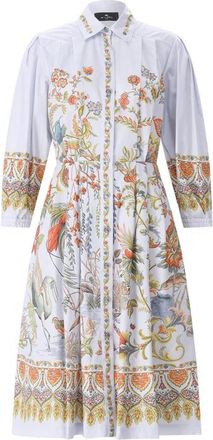 Etro Overhemdjurken - Dames - Shirt Kleedjes - Blauw - XS - Katoen - Kleedjes
