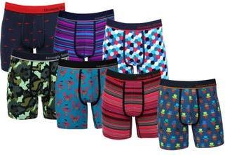 Unsimply Stitched 7-Pack Assorted Stretch Cotton Boxer Briefs in Blue Red Purple at Nordstrom Rack, Size Xx-Large