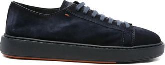 Santoni Sneakers stringate in pelle scamosciata - Blu