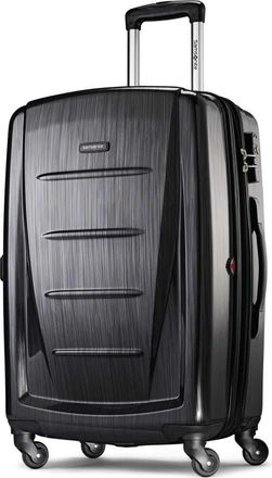 Samsonite Winfield 2 Checked-Medium 24-Inch Hardside Expandable Luggage with Spinner Wheels in Brushed Anthracite at Nordstrom