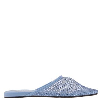 Bally Crystal Fishnet Embellished Slipper, Brand Size 38 ( US Size 7.5 )