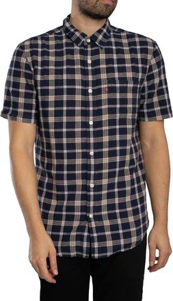 Levi's T-Shirt Met Korte Mouwen En Zonsondergangprint, Blauw