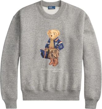 Polo Ralph Lauren Polo Bear Geborduurd Sweatshirt - Dames - Sweatshirts - Grijs - S - Katoen - Hoodies & sweatvesten