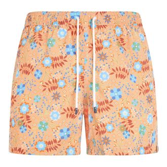 Fedeli Beachwear, male, Orange, Size: S Madeira Swim Shorts