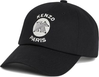Kenzo Paris Emblem Geborduurde Pet - Heren - Petten - Zwart - ONE Size - Katoen - Accessoires