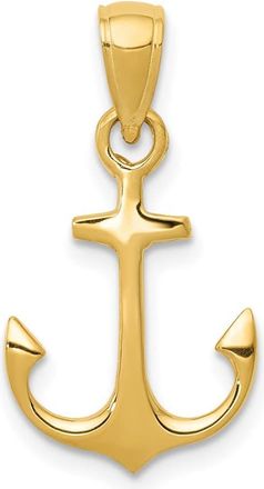 Diamond2Deal 10k Yellow Gold Anchor Pendant